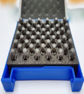 High-purity graphite contacts in rugged protective case